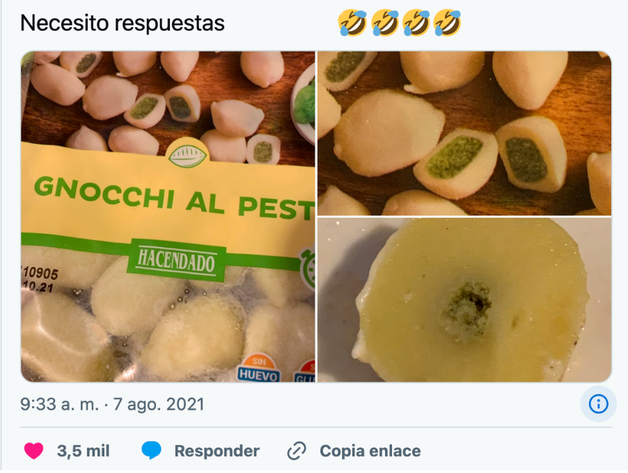 Imagen de un tuit donde un usuario compara la imagen de cómo se debería de ver el producto según sus anuncios contra el cómo es el producto en realidad.